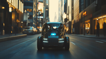 Futuristic EV City Drive