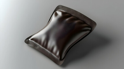 Dark Black Pillow Shaped Packaging Design Mockup