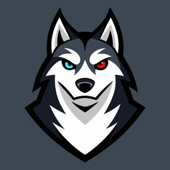 Arctic Wolf Avatar: A bold and striking avatar of an arctic wolf, featuring piercing eyes and a strong, determined expression, perfect for branding, sports teams, and digital identities.