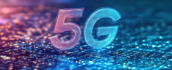 A rendered graphic displaying the digits five and the letter G