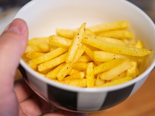 Crispy Golden French Fries Served in a Bowl