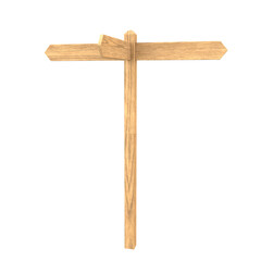 Road Sign, 3d illustration isolated on white background