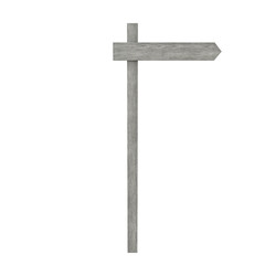 Road Sign, 3d illustration isolated on white background