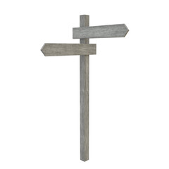 Road Sign, 3d illustration isolated on white background