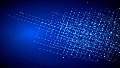 Deep Space Quantum Circuit Background with Floating Data Nodes