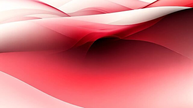 Abstract Red and White Flowing Waves