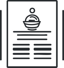 A simple and elegant restaurant menu design featuring a bowl and food items.