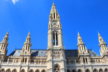 Obraz premium Vienna City Hall, historical landmark in Vienna, Austria.