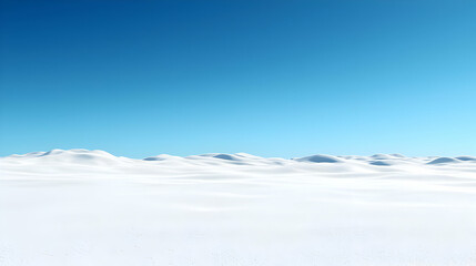 Snowy Plains Under Clear Blue Sky