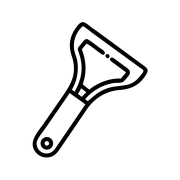 black outline ice scraper tool clip art preview