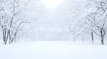 Fototapeta premium Snowy Winter Forest Landscape
