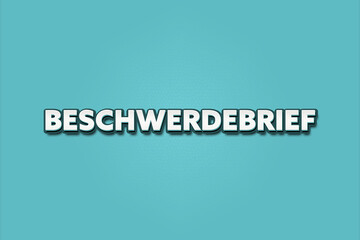 Beschwerdebrief (Complaint letter) - A turquoise banner illustration with white text.