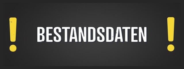 Bestandsdaten (Inventory data) - A blackboard illustration with white text.