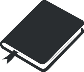 A minimalist black notebook with a sleek cover, ideal for writing and organization.
