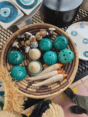 easter eggs in basket