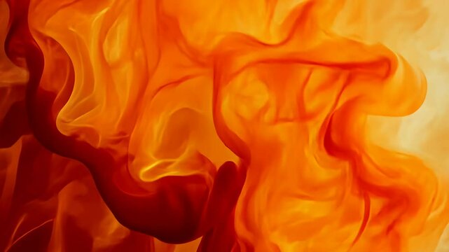 Flame and Smoke Texture Silk Fabric Design in Orange Blue and Red Pattern