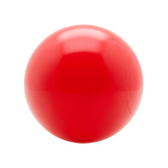 Isolated glossy red rhythmic gymnastics ball