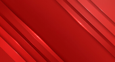 Obraz premium Sleek red abstract background design with dynamic diagonal lines and subtle lighting effects