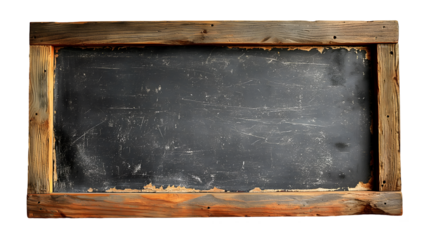 Vintage Blackboard Reclaimed Wood Frame, Antique Chalkboard with Weathered Gray Texture.