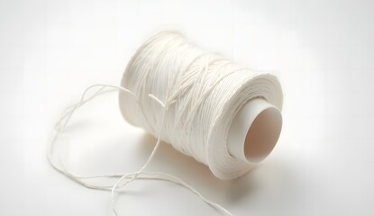 Sewing thread spool craft workshop product photography bright background close-up textile art
