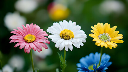 Obraz premium Colorful Daisies In Bloom
