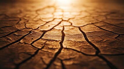 Obraz premium Detailed close-up of cracked wood grain, natural splits and fibers highlighted by light