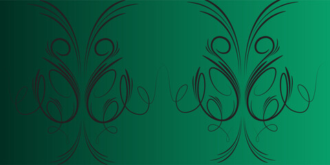 green background and dots vector. abstract tatto. green gradient. Memphis. graceful. modern style.