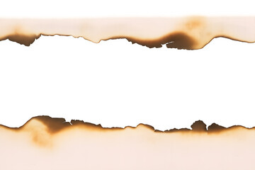 Fototapeta premium Burnt Paper Edge with Dark Burn Marks