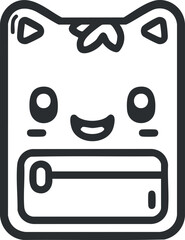 A cute cartoon character with a smiling face and playful expression, perfect for children's designs.