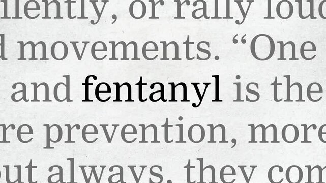 Fentanyl crisis news newspaper abstract concept retro headlines