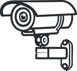 Illustration of a security camera used for surveillance and monitoring purposes.