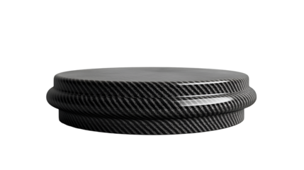 Carbon Fiber Display Stand Modern Minimalist Platform for Product Showcase.
