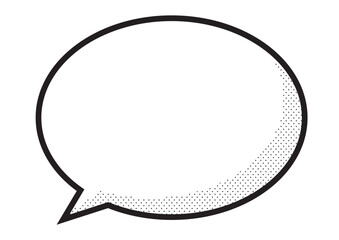 ふきだし ドットの影付き