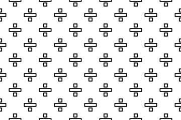 Obraz premium Seamless pattern completely filled with outlines of division symbols. Elements are evenly spaced. Illustration on transparent background