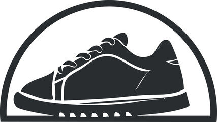 Stylish and modern sneaker graphic ideal for sports and athletic footwear branding.