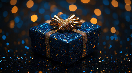 Gift box, festive glow