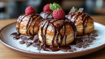 Decadent Chocolate Raspberry Pastry Delights