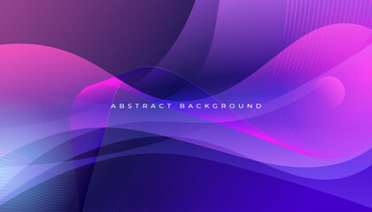 Abstract Gradient Wave Background in Purple and Pink