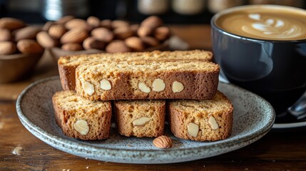 Almond Biscotti with Latte: A Delightful Treat