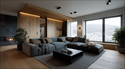 An apartment living area