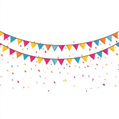 Obraz premium Party streamer banner with confetti