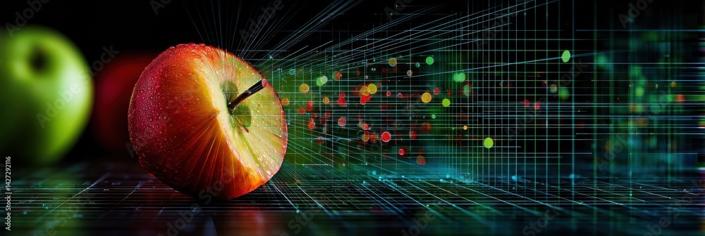 Poster Exploring Smart Nutrition With an Apple Slice Enhanced by Digital Grid and Vitamin Points for Enhanced Health Insights