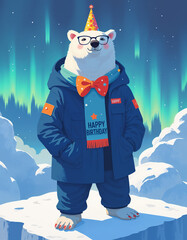 happy boy in winter clothes