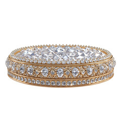 Luxurious Diamond Ring Gold Band Sparkle Bling Jewelry,