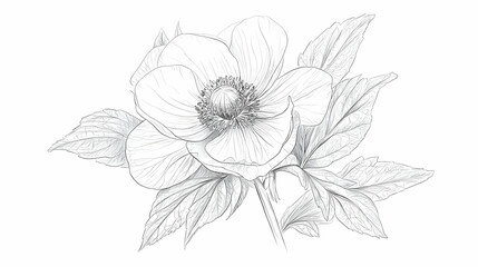 Black And White Dotted Floral Design