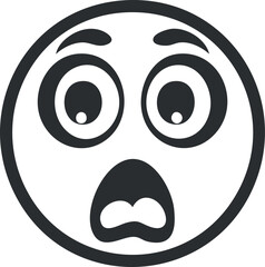 A surprised emoticon with wide eyes and an open mouth expressing shock or amazement.