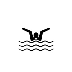 Swimming silhouette icon