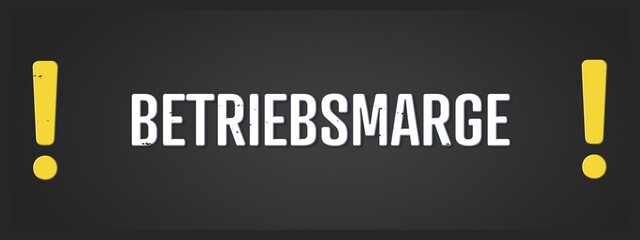 Betriebsmarge (Operating margin) - A blackboard illustration with white text.