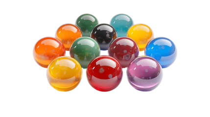 Glass Ball Collection Rainbow Shiny Spheres for Decorative Design Backgrounds.