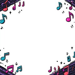 Fototapeta na wymiar TikTok video frame with music notes